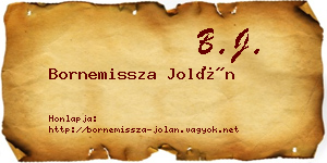 Bornemissza Jolán névjegykártya