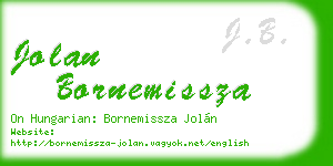 jolan bornemissza business card
